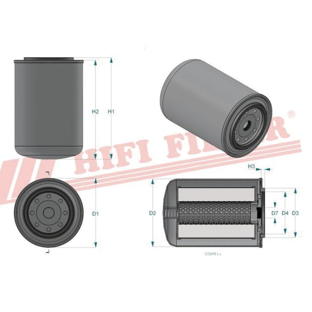 Filtre Hydraulique SH 63163 Hifi Filter référence fournisseur HIFSH63163